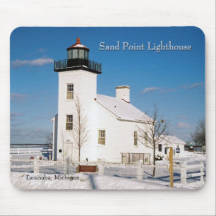 Tapis De Souris Phare de Sand Point Escanaba mousepad