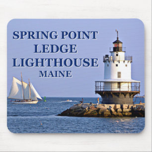 Tapis De Souris Phare de Spring Point Ledge, Maine Mousepad