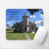 Tapis De Souris Phare de Stonington Harbour, Connecticut Mousepad (Avec souris)