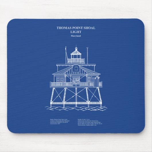 Tapis De Souris Phare de Thomas Point Shoal - Maryland - AD (Devant)