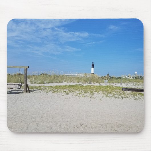 Tapis De Souris phare de tybee/plage balançoire mousepad (Devant)