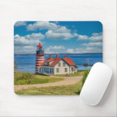 Tapis De Souris Phare de West Quoddy Head, Lubec, Maine (Avec souris)