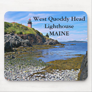 Tapis De Souris Phare de West Quoddy Head, Maine Mousepad