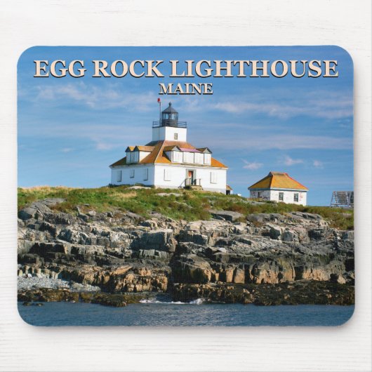 Tapis De Souris Phare d'Egg Rock, Bar Harbour Maine Mousepad (Devant)