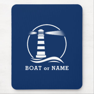 Tapis De Souris Phare nautique Votre bateau ou nom Marine
