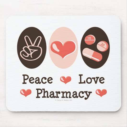 Tapis De Souris Pharmacie Mousepad d'amour de paix (Devant)
