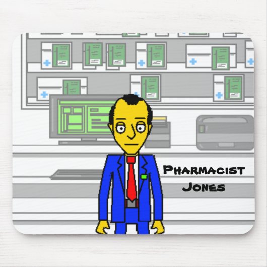 Tapis De Souris Pharmacien Jones Mousepad (Devant)