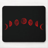 Tapis De Souris Phases gothiques rouges et noirs de lune (Devant)