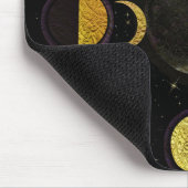 Tapis De Souris Phases magiques Lune Noire & Or (Coin)