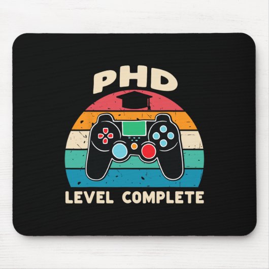 Tapis De Souris Phd Level Complete Doctorate Graduation Gift For H (Devant)
