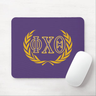 Tapis De Souris Phi Chi Theta Grecques avec Couronne