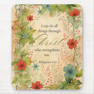 Tapis De Souris Philippiens 4:13 Je peux faire toutes choses Vinta