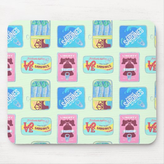 Tapis de souris Philly Tin Fish - Cadeau de Philad (Devant)