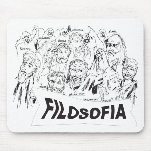 Tapis De Souris PHILOSOPHES Platon Aristote euclides Socrates (Devant)