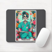 Tapis De Souris Phlebotomist Tarot Card Skeleton Phlebotomy Tech P (Avec souris)