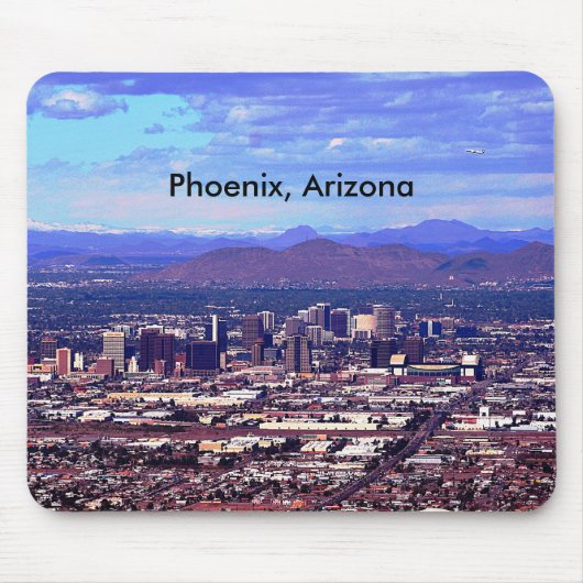 Tapis De Souris Phoenix Arizona Skyline en journée (Devant)