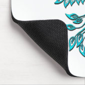 Tapis De Souris Phoenix bleu se lève sur blanc (Coin)