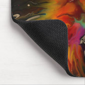 Tapis De Souris Phoenix Rising – Art Explosion de Feu Abstrait (Coin)