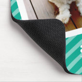Tapis De Souris Photo avec Modern Chevron Pattern and Custom Nom (Coin)