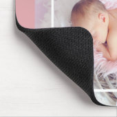 Tapis De Souris Photo bébé mignonne moderne | Rose et blanc | Devi (Coin)