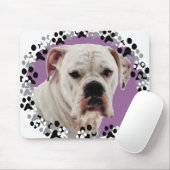 Tapis De Souris Photo blanche de boxeur (Avec souris)