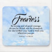 Tapis De Souris Photo Blue Cloudy Sky Be Not Afraid Bible Verse (Devant)