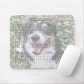 Tapis De Souris Photo Chien Personnalisé Cute Pet 2024 Calendrier (Avec souris)