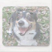 Tapis De Souris Photo Chien Personnalisé Cute Pet 2024 Calendrier (Devant)
