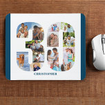 Tapis De Souris Photo Collage 30e anniversaire Numéro 30 Personnal<br><div class="desc">Créez votre propre tapis de souris personnalisé pour un cadeau unique de 30e anniversaire. Le collage photo numéro 30 est sur un arrière - plan blanc avec des bordures bleues océaniques intelligentes. Le design comprend jusqu'à 14 photos différentes - de différentes formes et tailles - pour vous donner toute la...</div>