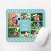 Tapis De Souris Photo Collage Best Mom Ever Sky Blue (Avec souris)