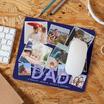 Tapis De Souris Photo Collage de la DAD moderne 'We Love You'<br><div class="desc">Faites savoir à papa combien il est aimé avec ce pavé de souris photo-collage moderne, avec dix (10) photos instantanées de votre choix qui peut facilement être téléchargé depuis votre téléphone ou ordinateur sur un arrière - plan bleu marine tendance, le texte - DAD en bleu ciel texte gras avec...</div>