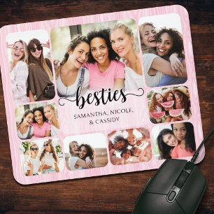 Tapis De Souris Photo d'amitié rose pour adolescentes