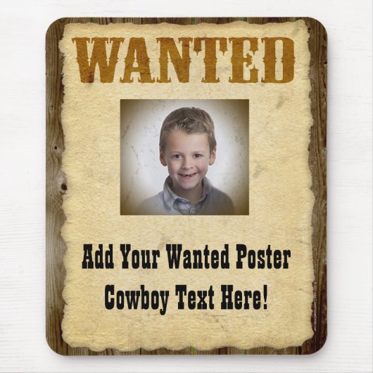 Tapis De Souris Photo d'autrefois d'affiche Recherchée (Devant)