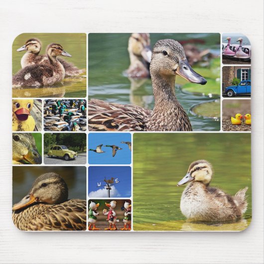 Tapis De Souris Photo de collage de canards (Devant)