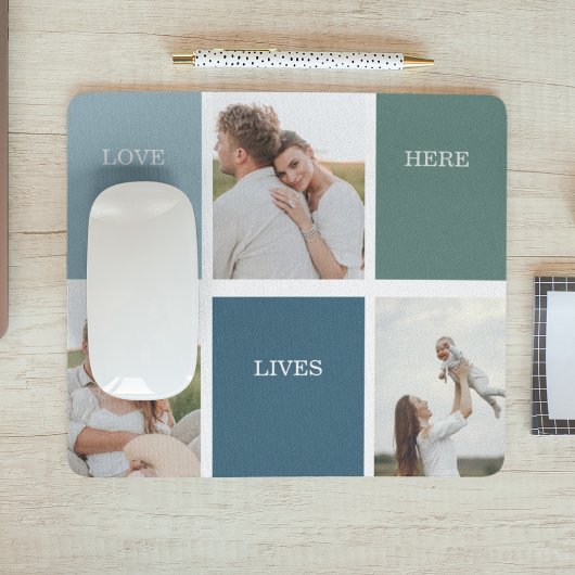 Tapis De Souris Photo de collection de la famille moderne | Amour 