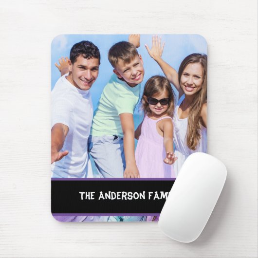 Tapis De Souris Photo de famille moderne personnalisable (Avec souris)