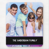 Tapis De Souris Photo de famille moderne personnalisable (Devant)