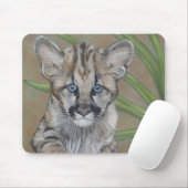 Tapis De Souris photo de la faune de big cat cougar kitten (Avec souris)