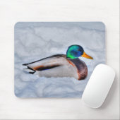 Tapis De Souris Photo de la faune de Mallard Duck Birlover (Avec souris)