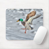 Tapis De Souris Photo de la faune de Mallard Duck Birlover (Avec souris)