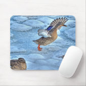 Tapis De Souris Photo de la faune de Mallard Duck Birlover (Avec souris)
