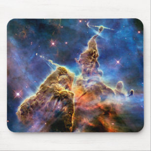 Tapis De Souris Photo de l'espace extérieur de la montagne mystiqu