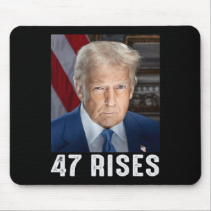 Tapis De Souris Photo de l'investiture de Trump 47 Rises de Donald