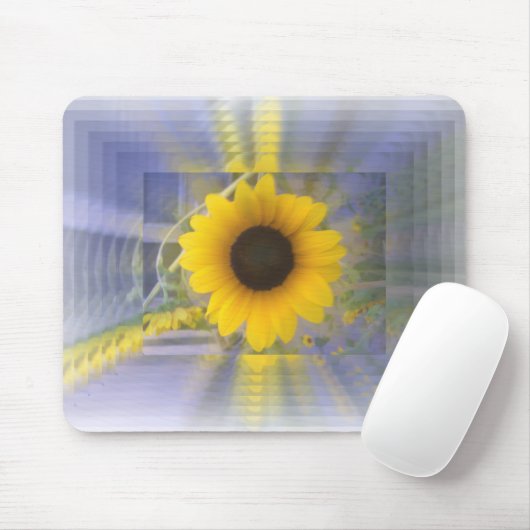 Tapis De Souris Photo de tournesol avec Motif d'infini répété (Avec souris)