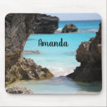 Tapis De Souris Photo de Tropical Island Coast & Sea<br><div class="desc">Mousepad avec une photo pittoresque montrant la côte tropicale des Bermudes. De gros rochers déchiquetés contrastent avec la mer turquoise et éclatante.</div>