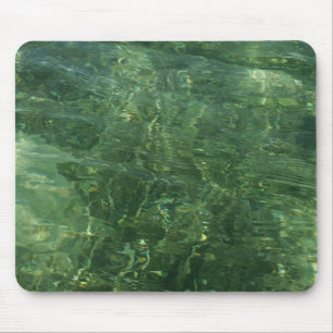 Tapis De Souris Photo d'eau sur la pelouse marine II (Bleu et Vert