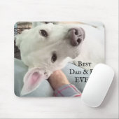 Tapis De Souris Photo du chien mignon Best Papa Pal Ever Blue Deni (Avec souris)