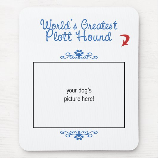 Tapis De Souris Photo faite sur commande ! Le plus grand chien de (Devant)