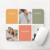 Tapis De Souris Photo Family Collage moderne | Happy Thanksgiving (Avec souris)