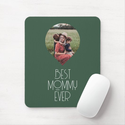 Tapis De Souris Photo Meilleure maman Jamais Script moderne (Avec souris)